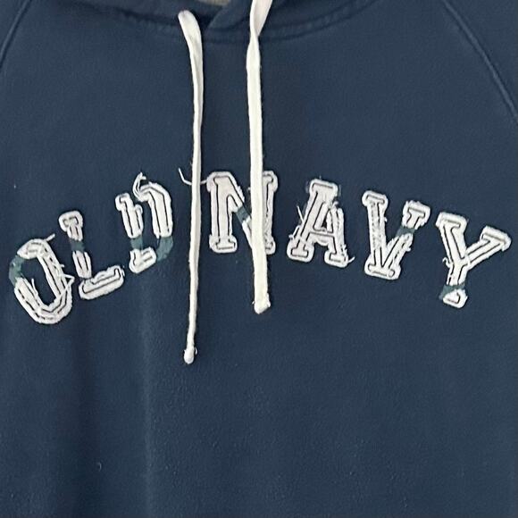 Vintage old navy thrashed distressed spell out hoodie Y2K oversized grunge M - Picture 3 of 12